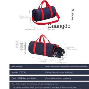 Bolsa de Gimnasio Impermeable con Logotipo Personalizado para Hombre y Mujer, Bolsa Deportiva con Compartimento para Zapatos, Cierre de Cremallera, Estilo Moderno, para Viaje - Product Image 3