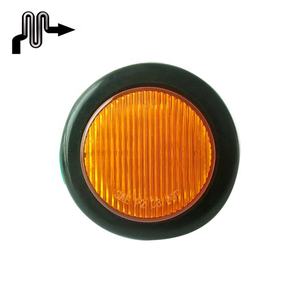 2 "Inch Round 9LED Side Marker Amber/Red w Pig Tail <span class=keywords><strong>Position</strong></span> Indicator Waterproof Light for Truck Trailer RV Caravan Tray-back - Product Image 1