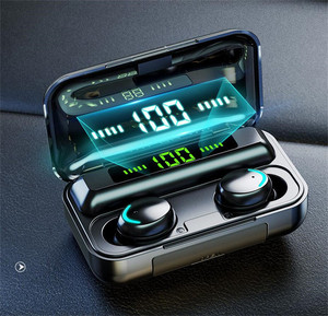TWS F9 Earphone Bluetooth V5.0 Headphone Nirkabel dengan Mikrofon Headset Olahraga Tahan Air Kotak Pengisi Daya 2000MAh IOS Android - Product Image 3