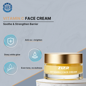 Crème pour le visage à la glycérine infusée de vitamine C, acide hyaluronique, vitamine E, collagène organique, arbutine, niacinamide, sans paraben - Product Image 3