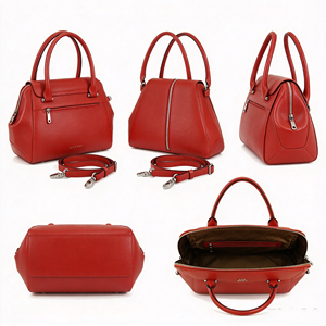 Elegante Bolso Tipo Satchel de Piel Sintética para Mujer, con Doble Asa y Correa de Hombro Extraíble, Gran Capacidad, Bolso de Mano para el Trabajo - Product Image 5