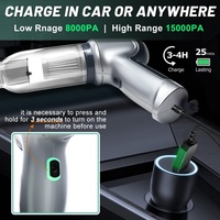 Penyedot Debu Mobil Genggam Berdaya Tinggi, Penyedot Debu Nirkabel Isi Ulang untuk Rumah Tangga, Mini Vacuum Cleaner dengan Multi-Nozzle