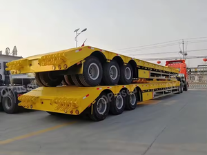 Semi-remorque surbaissée hydraulique à col de cygne 3, 4 ou 5 essieux, capacité 1-2 tonnes, dimensions 12,5x2,5x1,5m, Shandong Fengniao - Product Image 5