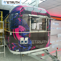 Wetruth Remorque alimentaire remorquable, Camion de restauration mobile, Fourgon de restauration rapide commercial extérieur en acier inoxydable pour tacos, pour la vente en gros