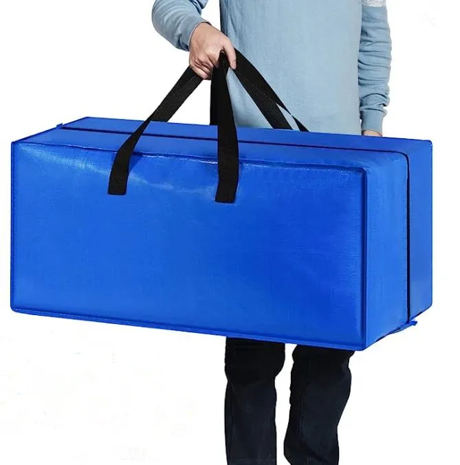 Moving Bags, Heavy Duty with Strong Zippers and Handles Collapsible Moving Supplies, Storage Totes for Packing Moving Storing