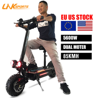 Almacén EE. UU. UE Envío gratis Alta velocidad 80 KM/H 60V 5600W 11 pulgadas Neumáticos todoterreno Ciudad plegable Montaña Adultos Scooter eléctrico