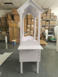 Carrito de barra de caramelo de flores de PVC blanco personalizado Simple para uso doméstico interior postre de Navidad para niños decoración de fiesta pastel de novia - Product Image 5