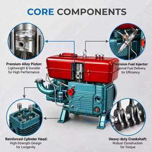 Tengka zs1115 petit <span class=keywords><strong>moteur</strong></span> diesel intérieur marin refroidi à l'eau - Product Image 3
