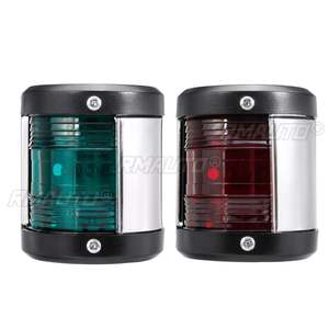 2 pièces, feux de navigation à LED 12V en acier inoxydable, rouge et vert, feux de signalisation pour bateaux, navires, yachts, feux d'avertissement - Product Image 4