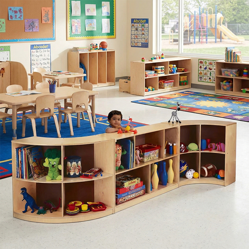 Kids Wooden 3 Layer Toy Storage