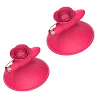 Wiederauf ladbare 10-Gang-Silikon-Nippelklemmen Intensive Vibration Spielzeug für Erwachsene zur erogenen Stimulation