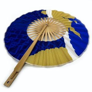 مروحة يدوية يابانية دائرية قابلة للطي من Pinwheel للسيدات مراوح دائرية من الخيزران قابلة للطي للنساء - Product Image 3