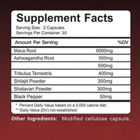 ODM/OEM Polvo de Ginseng Herbal Natural y Polvo de Maca, Extracto Orgánico, Suplemento Dietético para Hombre, Cápsulas Maxman