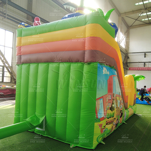 WINSUN Casa de Brinco Inflable Gigante con Diseño de Panda y Jungla, con Pared de Escalada y Decoración de Loro, para Fiestas Infantiles al Aire Libre y Alquiler Comercial - Product Image 4