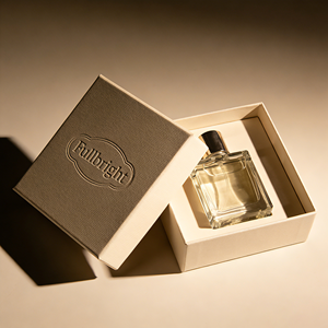 กล่องของขวัญน้ำหอมแบบกำหนดเอง บรรจุภัณฑ์หรูหรา เป็นมิตรกับสิ่งแวดล้อม โลโก้แบบนูนต่ำ กระดาษมีลวดลาย กล่องน้ำหอมแบบแข็งสั่งทำพิเศษ - Product Image 1