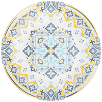 Assiettes de Dîner en Porcelaine Bleue à Motifs Floraux, Vente en Gros Direct Usine, Service de Table Vintage Style Italien en Porcelaine Fine Personnalisable