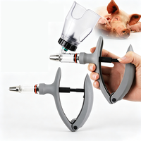 Seringue vétérinaire automatique réglable à débit continu 2 ml 5 ml pour l'injection de vaccins aux porcs, bovins, ovins, volailles, canards, oies
