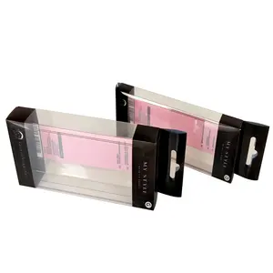 PVC Delicate Custom Transparent plastic Case Packaging Boxes For Smartphone And Data Cable Plug