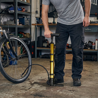 Mini pompe à vélo portable en alliage d'aluminium avec support de cadre, 4 couleurs, avec embout à bille, repose-pieds pliable, pour VTT et vélo de route
