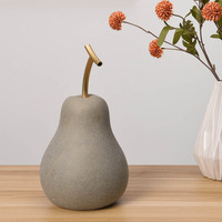 Figurine américaine moderne simple en poire Décoration de table Aspect céramique Fruits Pomme Ornements