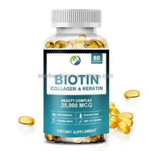 ไบโอตินคอลลาเจนซอฟเจลแคปซูลสำหรับผมอาหารเสริมวิตามินเคราตินคอลลาเจน - Product Image 1