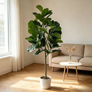 Planta de Ficus Lyrata Blanca de 180 cm con Tronco Agujereado – Ecológica para Decoración de Bodas y Eventos - Product Image 3
