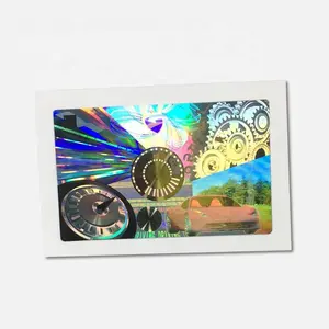 84*52mm Custom Glossy Laminated Laser Engraving Hologram Master Shim Label with different holographic lens pattern