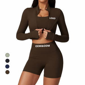 Ensembles de yoga personnalisés 2026 : Leggings sans couture effet push-up, veste de yoga, vêtements de sport et tenues de gym pour femmes - Product Image 2