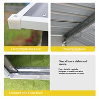 Abri de jardin métallique extérieur préfabriqué, abri de jardin métallique imperméable pour moto et vélo