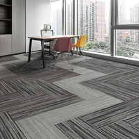 Dalles de moquette ignifuges à poils longs et courts, rectangulaires, en polypropylène, sur mesure pour bureaux, hôtels, halls commerciaux et aéroports