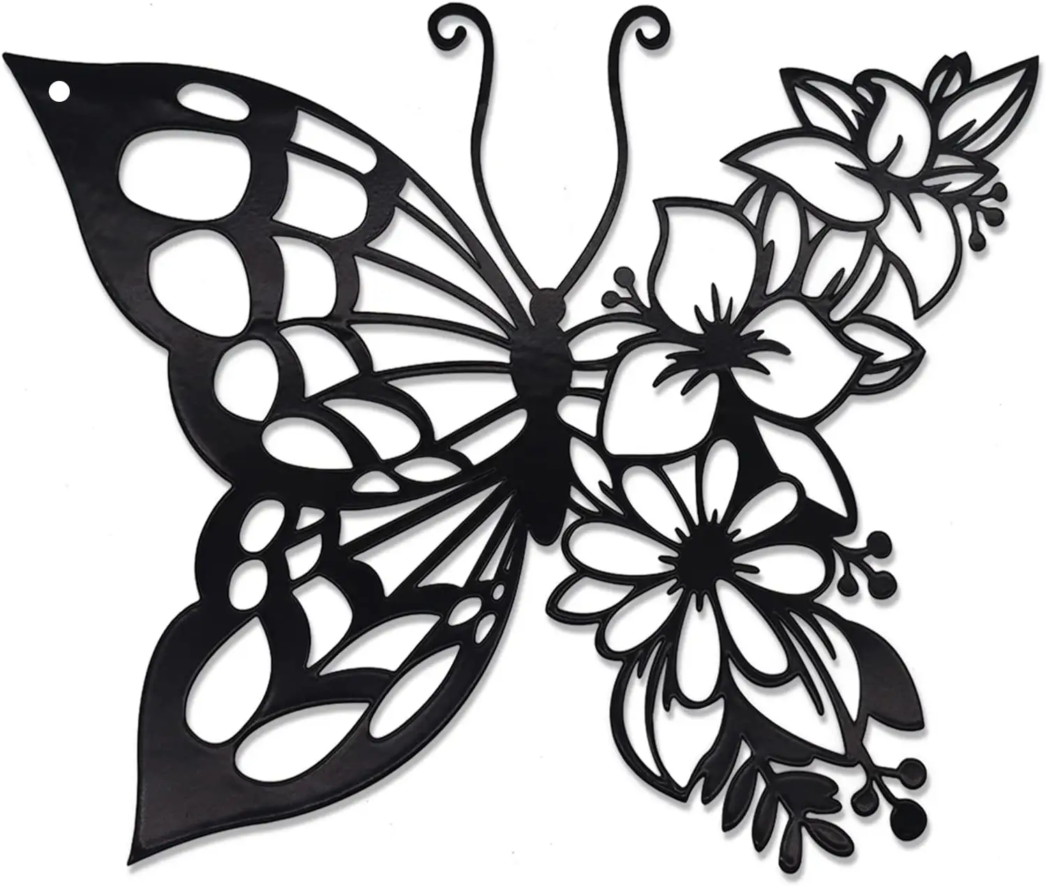 Black Butterfly Decoration Wall Art Home Decor Hanging Appearance Wall Decor Metal Hanging