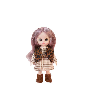Poupée Princesse en Plastique de 16 cm avec Manteau en Peluche Automne/<span class=keywords><strong>Hiver</strong></span> et Ensemble de <span class=keywords><strong>D</strong></span>éguisement pour Filles - Product Image 5