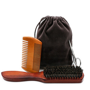 Sacchetto del Regalo portatile Barba Grooming Kit Taglio Barba Pettine E Brush Set Per Gli Uomini La Cura - Product Image 2