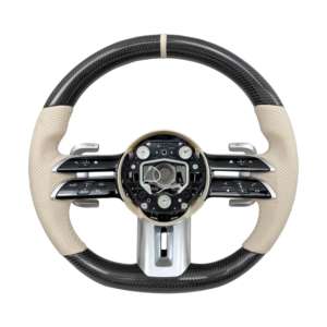 Volant de direction en fibre de carbone véritable avec LED personnalisé pour <span class=keywords><strong>Mercedes</strong></span> Benz <span class=keywords><strong>Amg</strong></span> <span class=keywords><strong>Gt</strong></span> S 2021 2022 <span class=keywords><strong>2023</strong></span>, volant de direction ancien à nouveau - Product Image 5