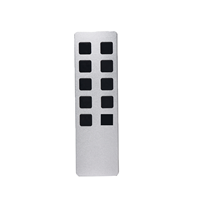 Télécommande infrarouge en aluminium à 10 boutons, design industriel personnalisé, télécommande ir en métal