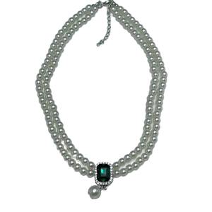 Европейский американский стиль дворец в стиле ретро изумруд ожерелье серьги костюм элегантный стиль Гонконг модные ювелирные наборы - Product Image 5