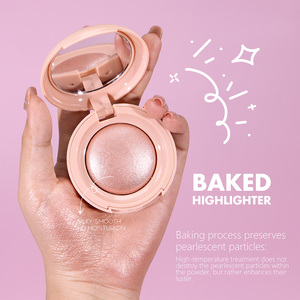 Paleta de Iluminador Compacto Vegano y Libre de Crueldad Animal, <span class=keywords><strong>con</strong></span> <span class=keywords><strong>Brillo</strong></span>, para Rostro y Cuerpo, Marca Privada Personalizada - Product Image 3
