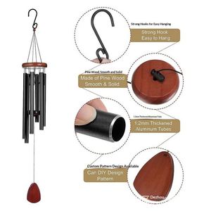Service Personnalisé Disponible Nouvelle Carillon Musicale Commémorative en Aluminium avec Tubes Métalliques, Cadeau Suspendu avec Boîte Colorée - Product Image 3