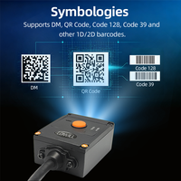 Escáner de Código de Barras de Montaje Fijo LONVILL, Potente Lector de Códigos DM Industrial con Iluminación de 4 LED para Automatización de Ensamblaje de PCB