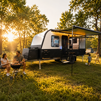 Caravane familiale tout-terrain Kinlife Ecocampor, best-seller, avec salon coulissant et cuisine, conforme aux normes australiennes.