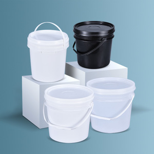 Cubos de Plástico de Grado Alimenticio Redondos de 1-20L, Envases Sellados de HDPE para Almacenamiento de Pintura y Productos Químicos, Varios Tamaños - Product Image 2