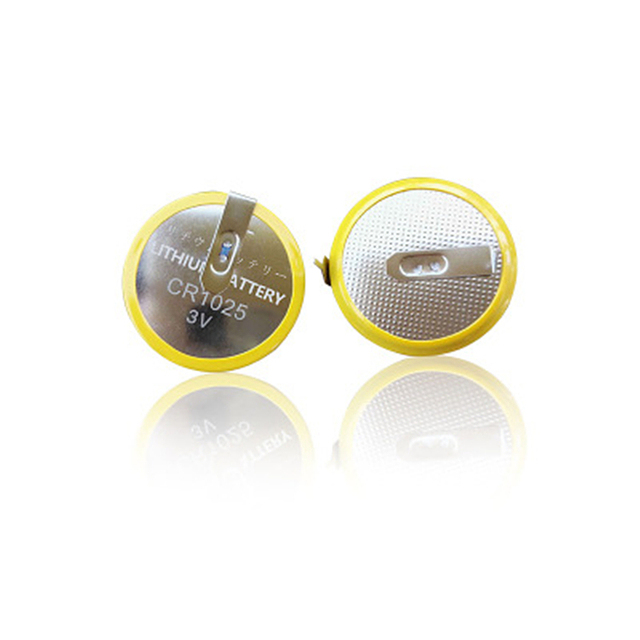 LED Computer PCB 3V Lithium Button Battery CR1025 With Solder Tabs Pins