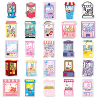 Lot de 50 autocollants décoratifs en PVC découpés à la forme, imperméables, pour enfants, ordinateur portable, bagages, guitare, vélo