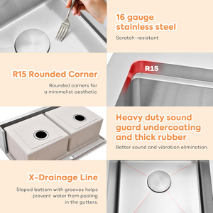 <span class=keywords><strong>Fregadero</strong></span> doble de cocina de acero inoxidable moderno simple <span class=keywords><strong>fregadero</strong></span> de cocina de acero inoxidable - Product Image 4