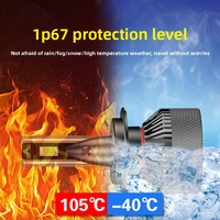 Faros LED de 120W con Disipación de Calor de Doble Tubo de Cobre, Súper Brillantes, Enfoque H7, Lámpara LED Modificada para Automóvil con Decodificador
