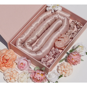 Custom Logo Silk Satin Heatless Curls Roller Kit Wave Curling Rod Headband Set Mulberry Silk Heatless Hair Curler - Product Image 4