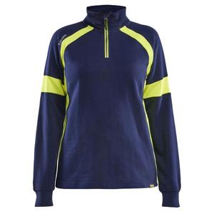BLAKLADER - 356611588933L Sudadera de mujer Hi-vis Azul marino/amarillo-EAN 7330509917015 ROPA DE TRABAJO DE LA HI-VIS - Product Image 1