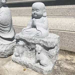 Estatuas de Buda Bebé Meditando, Estilo <span class=keywords><strong>Japon</strong></span>és, Personalizadas, de Piedra Natural para Jardín <span class=keywords><strong>Zen</strong></span> Exterior, en Venta - Product Image 4