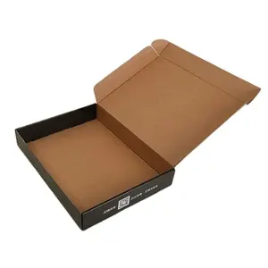 Custom Logo Special Hard Corrugated Paper Logistics Packaging Black Plane Box Clothing Toy Gift Box