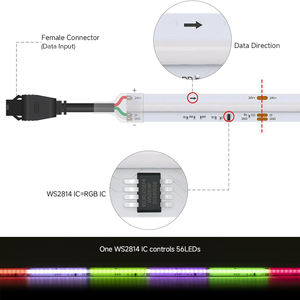 Tira de LED Digital Direccionable Dream Color DC24V 784LEDs FCob Pixel RGBW con Efecto de Persecución - Product Image 3